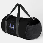 Minimalistischer Kreis moderner Monogramm-Anfangsn Duffle Bag (Rechte Ecke)