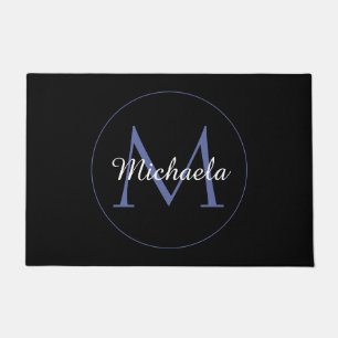 Minimalistischer Kreis moderner Monogramm-Anfangsn Fußmatte