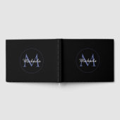 Minimalistischer Kreis moderner Monogramm-Anfangsn Gästebuch (Voll)