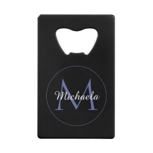Minimalistischer Kreis moderner Monogramm-Anfangsn Geldbeutel Flaschenöffner