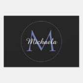 Minimalistischer Kreis moderner Monogramm-Anfangsn Geschenkpapier Set (Vorderseite 3)