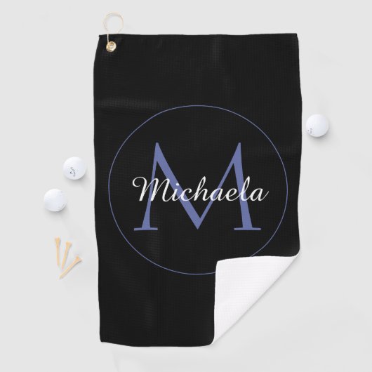 Minimalistischer Kreis moderner Monogramm-Anfangsn Golfhandtuch (Insitu)