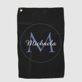 Minimalistischer Kreis moderner Monogramm-Anfangsn Golfhandtuch (Vorderseite)