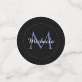 Minimalistischer Kreis moderner Monogramm-Anfangsn Konfetti (Klein Vorderseite)