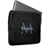Minimalistischer Kreis moderner Monogramm-Anfangsn Laptopschutzhülle (Vorne Rechts)