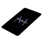 Minimalistischer Kreis moderner Monogramm-Anfangsn Magnet (Linke Seite)