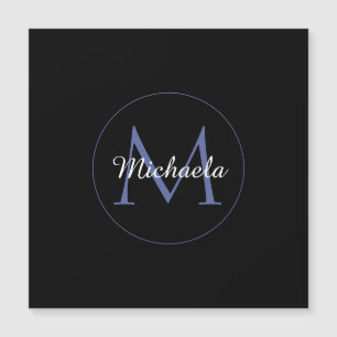 Minimalistischer Kreis moderner Monogramm-Anfangsn Magnetkarte