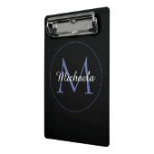 Minimalistischer Kreis moderner Monogramm-Anfangsn Mini Klemmbrett (Gewinkelt2)