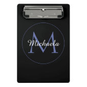 Minimalistischer Kreis moderner Monogramm-Anfangsn Mini Klemmbrett (Vorderseite)