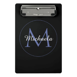 Minimalistischer Kreis moderner Monogramm-Anfangsn Mini Klemmbrett