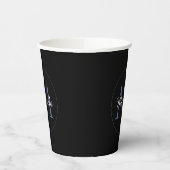 Minimalistischer Kreis moderner Monogramm-Anfangsn Pappbecher (Links)
