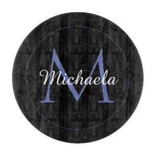 Minimalistischer Kreis moderner Monogramm-Anfangsn Schneidebrett