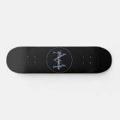 Minimalistischer Kreis moderner Monogramm-Anfangsn Skateboard (Horizontal)