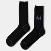 Minimalistischer Kreis moderner Monogramm-Anfangsn Socken (Linkes Detail)