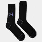 Minimalistischer Kreis moderner Monogramm-Anfangsn Socken (Rechts)
