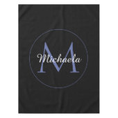 Minimalistischer Kreis moderner Monogramm-Anfangsn Tischdecke (Vorderseite)