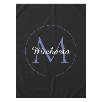 Minimalistischer Kreis moderner Monogramm-Anfangsn Tischdecke