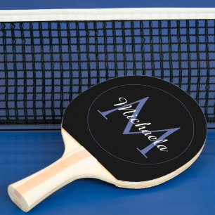 Minimalistischer Kreis moderner Monogramm-Anfangsn Tischtennis Schläger