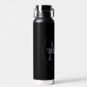 Minimalistischer Kreis moderner Monogramm-Anfangsn Trinkflasche (Vorne)