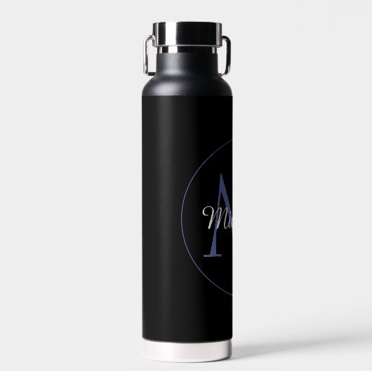 Minimalistischer Kreis moderner Monogramm-Anfangsn Trinkflasche (Vorne)