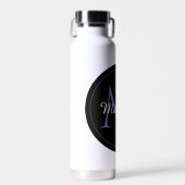 Minimalistischer Kreis moderner Monogramm-Anfangsn Trinkflasche (Vorne)