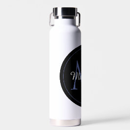Minimalistischer Kreis moderner Monogramm-Anfangsn Trinkflasche