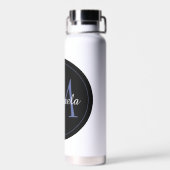 Minimalistischer Kreis moderner Monogramm-Anfangsn Trinkflasche (Rückseite)