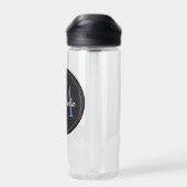 Minimalistischer Kreis moderner Monogramm-Anfangsn Trinkflasche (Rückseite)