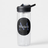 Minimalistischer Kreis moderner Monogramm-Anfangsn Trinkflasche (Links)