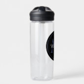 Minimalistischer Kreis moderner Monogramm-Anfangsn Trinkflasche (Vorderseite)