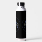 Minimalistischer Kreis moderner Monogramm-Anfangsn Trinkflasche (Links)
