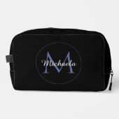 Minimalistischer Kreis moderner Monogramm-Anfangsn Waschbeutel (Vorderseite)
