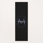 Minimalistischer Kreis moderner Monogramm-Anfangsn Yogamatte (Vorderseite)
