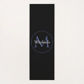 Minimalistischer Kreis moderner Monogramm-Anfangsn Yogamatte (Rückseite)