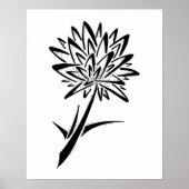 Minimalistischer Kronleuchter Tattoo Poster Print (Vorne)