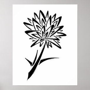 Minimalistischer Kronleuchter Tattoo Poster Print