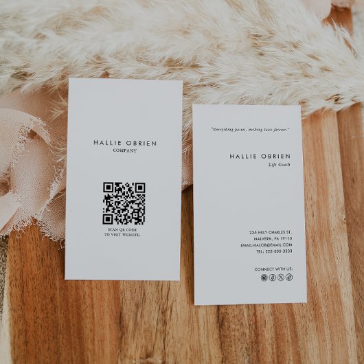 Minimalistischer kundenspezifischer Beruflich Life Visitenkarte