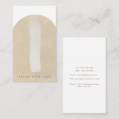 Minimalistischer Künstler Paint Neutral Abstrakt Terminkarte (Vorne/Hinten)