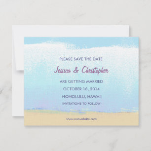 Minimalistischer Künstlerischer Strand Speichern S Save The Date