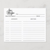 Minimalistischer Kürbis, einfache Kochkarte (Vorderseite)