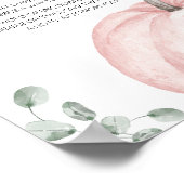 Minimalistischer Kürbis Spätnächtliche Windeln Poster (Ecke)