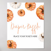 Minimalistischer Kürbis-Windelwischer Poster (Vorne)