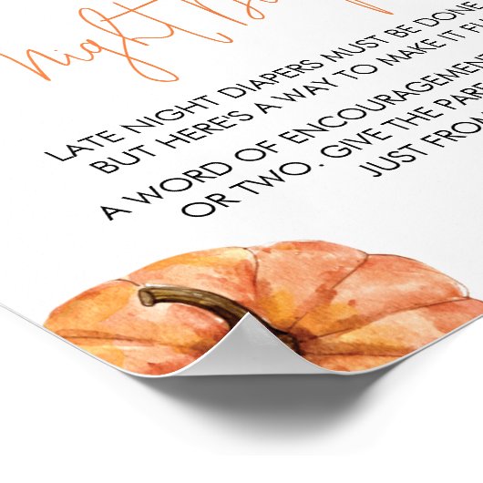 Minimalistischer Kürbisspättaucher Poster (Ecke)