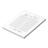 Minimalistischer Kursiv-Da-Tracker Notizblock (Rotiert)