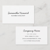 Minimalistischer kursiver Text Visitenkarte (Vorne/Hinten)