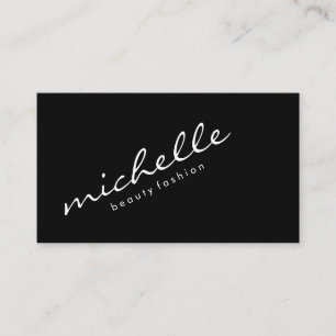 Minimalistischer kursiver Text Visitenkarte