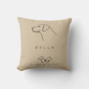 Minimalistischer Labrador-Kissen   Benutzerdefinie Kissen