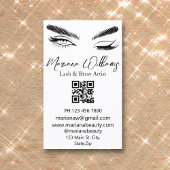 minimalistischer Lasch- und Browartist qr-Code Visitenkarte