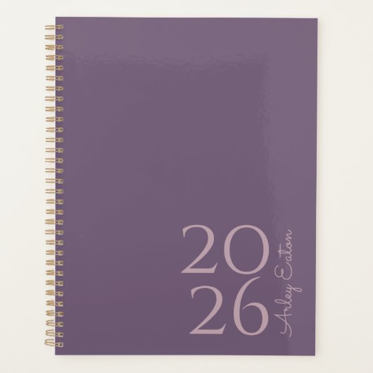 Minimalistischer Lavendel für den persönlichen Mon Planer (Vorderseite)