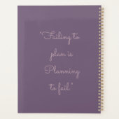 Minimalistischer Lavendel für den persönlichen Mon Planer (Rückseite)